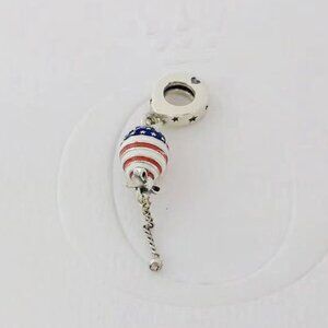 Pandora Stars, Stripes & Bow Balloon Dangle Charm